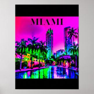 Affiche Miami Vintage
