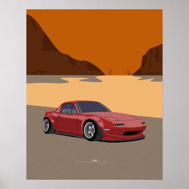 Affiche Miata Widebody (Devant)