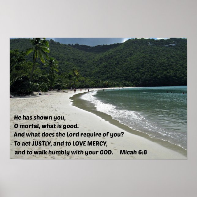 Affiche Micah 6:8 Il vous a montré, ô mortel, .... (Devant)