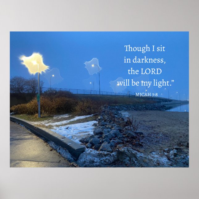 Affiche MICAH 7:8 L'Éternel inspirant sera ma Lumière (Devant)