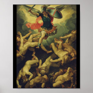 Affiche Michael and the fallen angels by Giuseppe Cesari