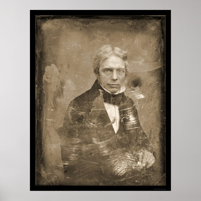 Affiche Michael Faraday Daguerreotype 1845 (Devant)