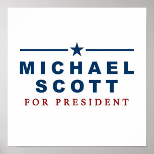 Affiche Michael Scott pour le président Bureau