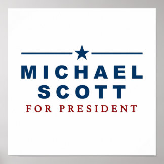 Affiche Michael Scott pour le président Bureau