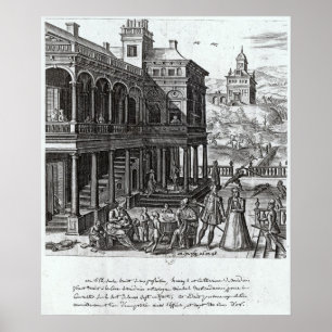 Affiche Michel de Nostradame étant consulté