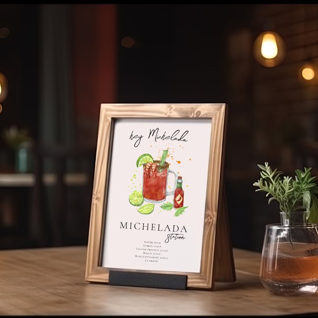 Affiche Michelada Station | Boisson Signature à l'aquarell (Créateur téléchargé)