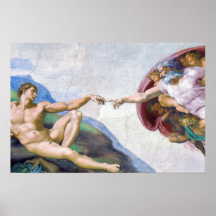 Affiche Michelangelo - Création d'Adam Isolé