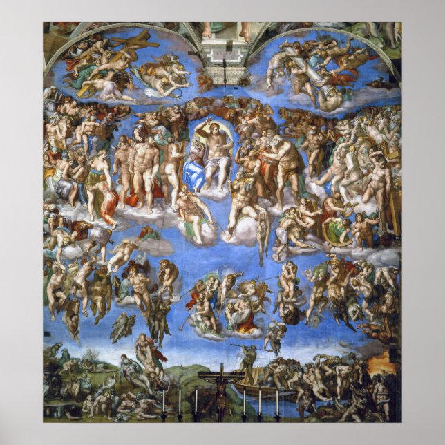 Affiche Michelangelo The Last Judgment Fine Art Print (Devant)