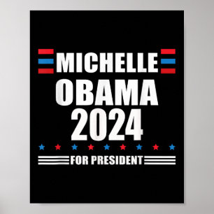 Affiche Michelle Obama 2024 _ Obama 2024 Président Libéral