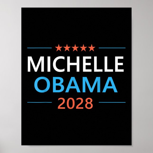 Affiche Michelle Obama 2028 Pour L'Élection Du Président D (Devant)