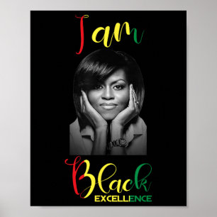 Affiche Michelle Obama Black Excellence Black History Mont