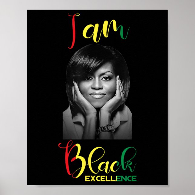 Affiche Michelle Obama Black Excellence Black History Mont (Devant)