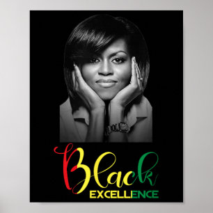 Affiche Michelle Obama Black Excellence Black History Mont