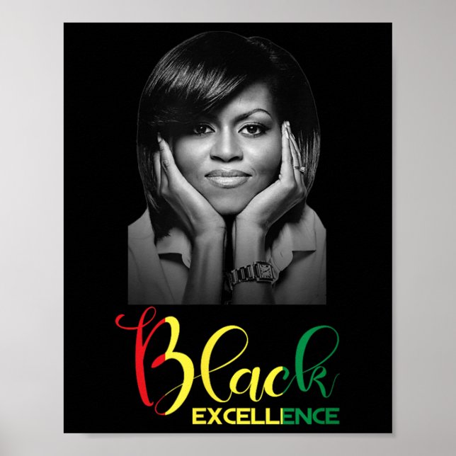 Affiche Michelle Obama Black Excellence Black History Mont (Devant)