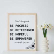 Michelle Obama cite l'art féministe sans avoir peu