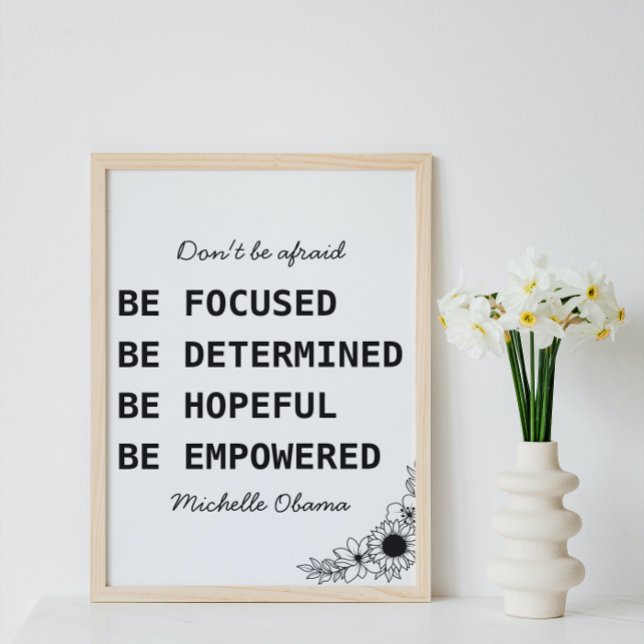 Affiche Michelle Obama cite l'art féministe sans avoir peu (Créateur téléchargé)