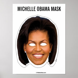 Affiche Michelle Obama Mask Cutout