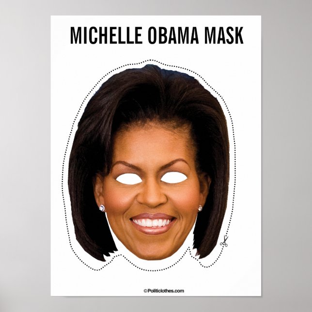 Affiche Michelle Obama Mask Cutout (Devant)