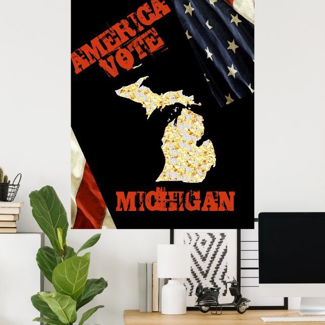 AFFICHE MICHIGAN  (Bureau à domicile)