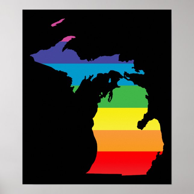 Affiche michigan pride. (Devant)