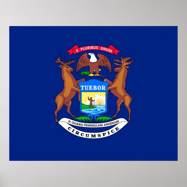 Affiche Michigan State Flag Design (Devant)