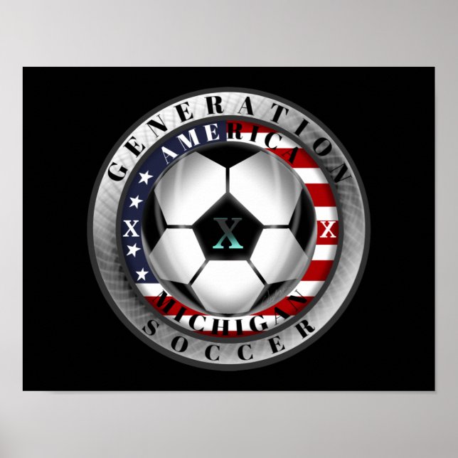 Affiche Michigan State Generation X American Soccer (Devant)