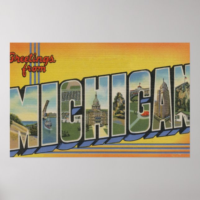 Affiche MichiganGrandes lettres scènesMichigan (Devant)