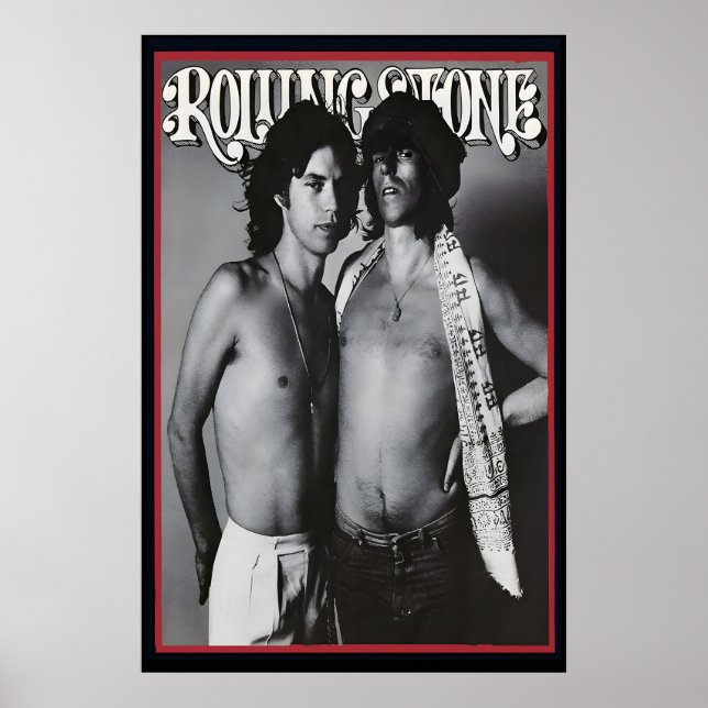 Affiche Mick Jagger Kieth Richards 1975 Rolling Stone (Devant)