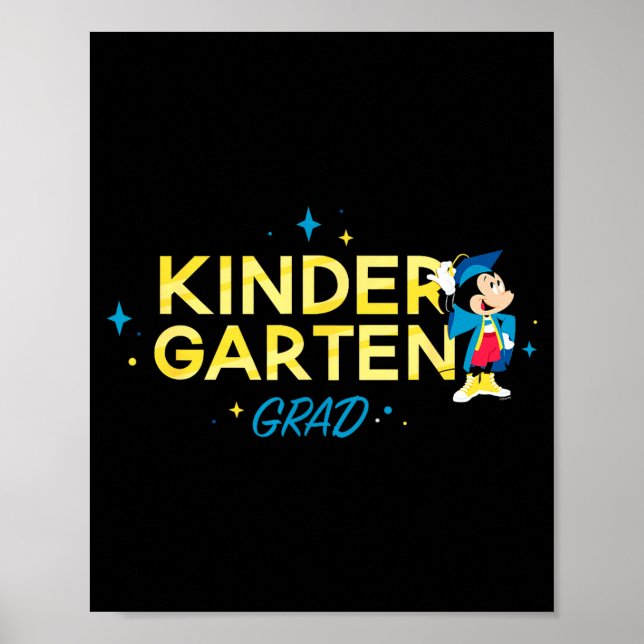 Affiche Mickey mouse 'diplômé de maternelle' remise de dip (Devant)