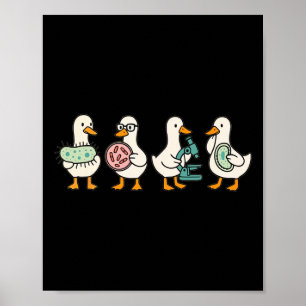 Affiche Micro drôle de microbiologie enseignant de biologi