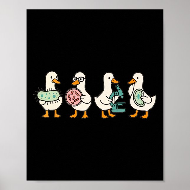 Affiche Micro drôle de microbiologie enseignant de biologi (Devant)