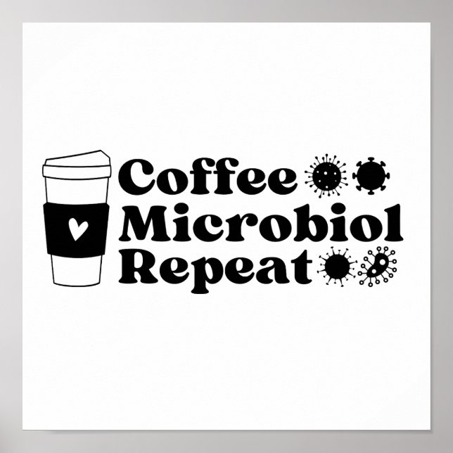 Affiche Microbiologie du café Répéter (Devant)