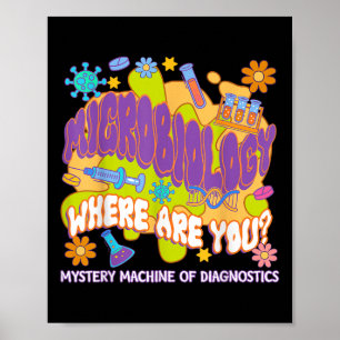 Affiche Microbiologie Mystère Machine De Diagnostics Lab N