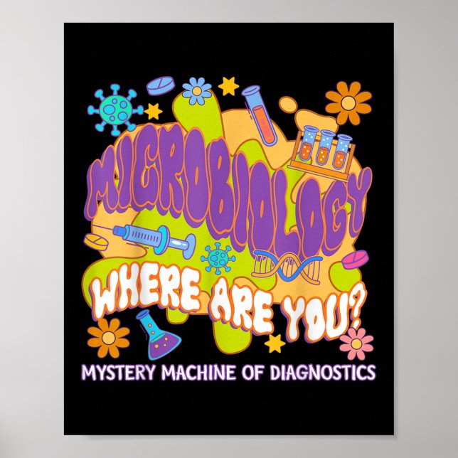 Affiche Microbiologie Mystère Machine De Diagnostics Lab N (Devant)