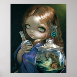 Affiche Microcosme : Monstres de mer ART IMPRIMER surréali