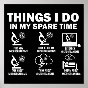 Affiche Microorganismes 6 Ce Que Je Fais Dans Mon Temps De