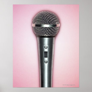 Affiche Microphone Chrome