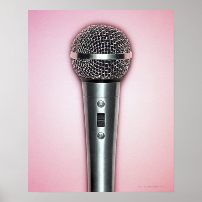 Affiche Microphone Chrome (Devant)