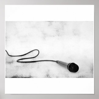 Affiche Microphone Grunge