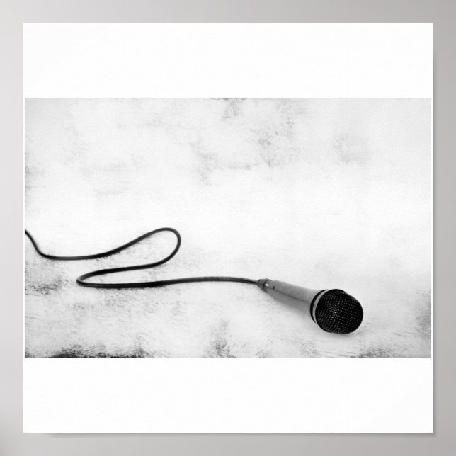 Affiche Microphone Grunge (Devant)