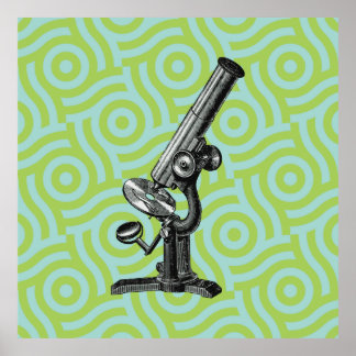 Affiche Microscope Pop Art