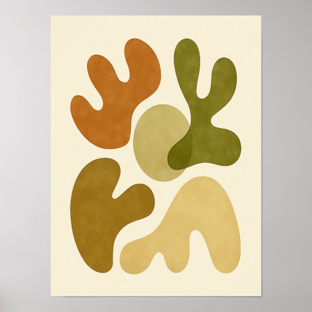 Affiche Mid Century Modern Organic Abstraction (Devant)