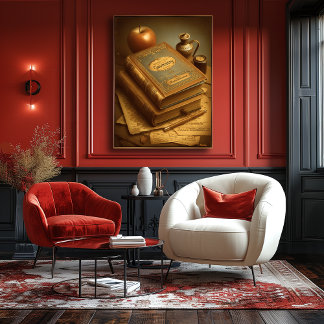 Affiche Mid-Century Retro Geometry Book – Timeless Knowled