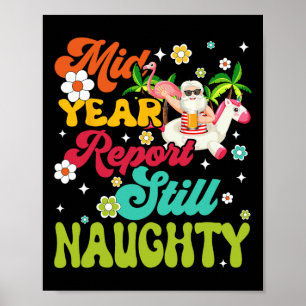 Affiche Mid Year Report Toujours Naughty Père Noël Hawaii
