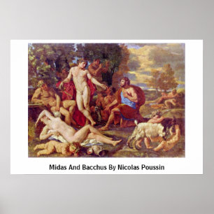 Affiche Midas Et Bacchus Par Nicolas Poussin