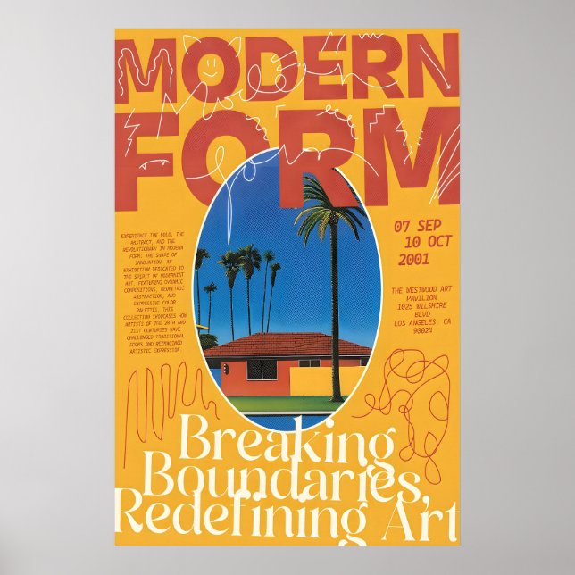 Affiche Midcentury Modern Palm Springs Print 2001 LA (Devant)