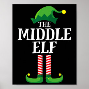 Affiche Middle Elf Chemise Matching Famille Amusante Group