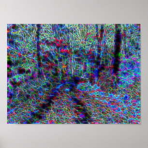 Affiche Middle of the Forest Neon Lights