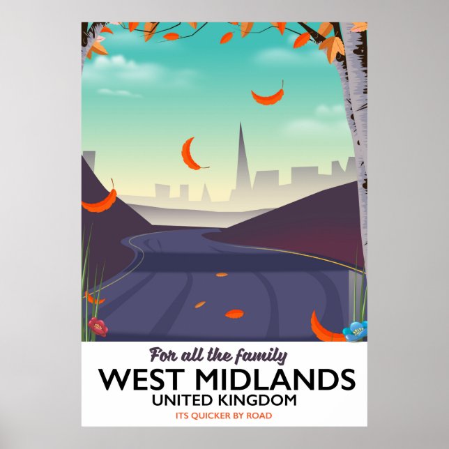 Affiche Midlands de l'Ouest, Royaume-Uni (Devant)
