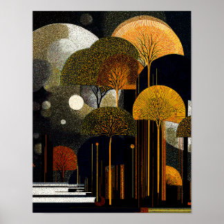 Affiche MIdnight Forest #4 - 4x5 Digital Download